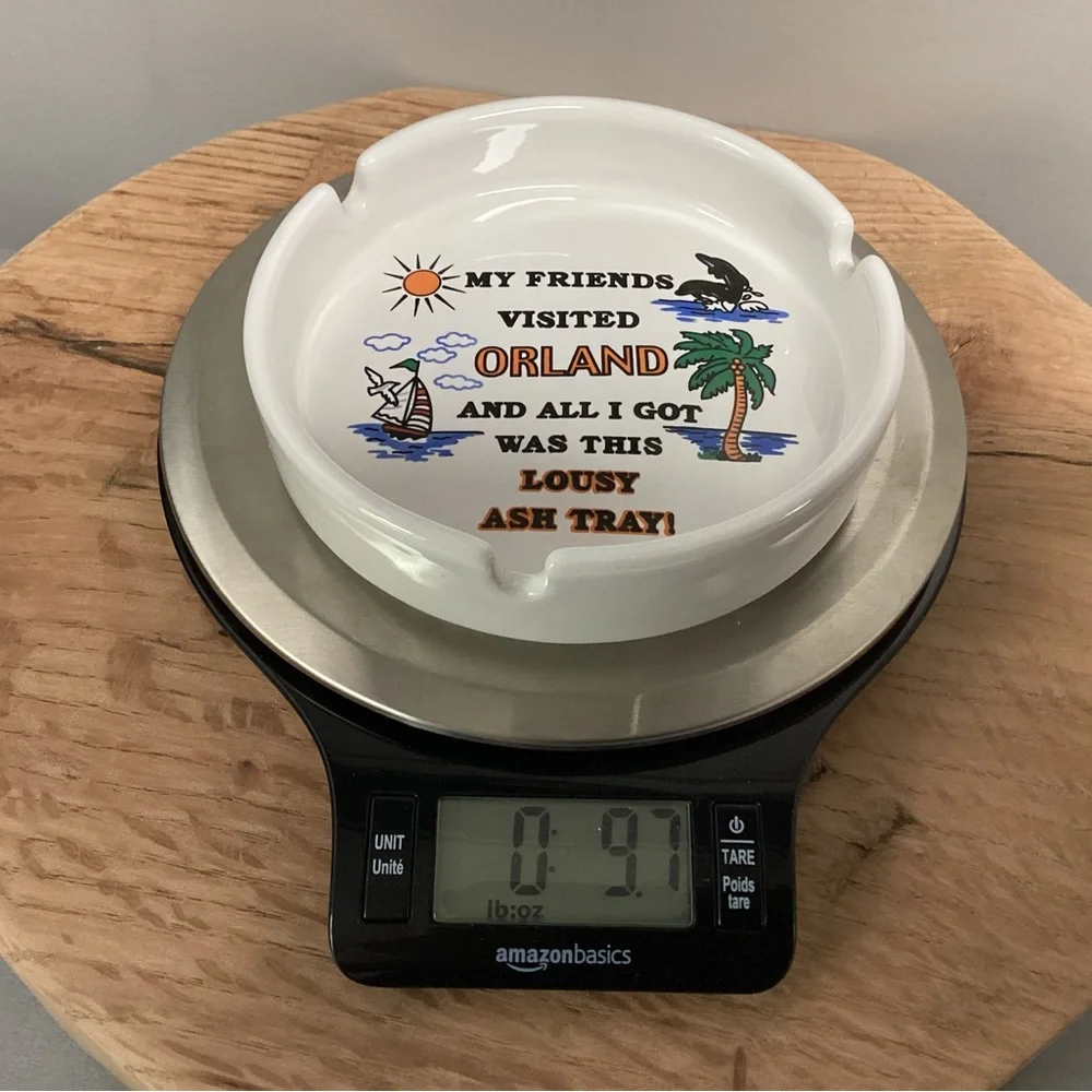 Ceramic - Porcelain - Orlando Florida Collectible Ashtray - Like New - Excellent